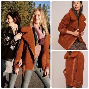 Anthro Marrakech Sherpa Teddy Jacket - M